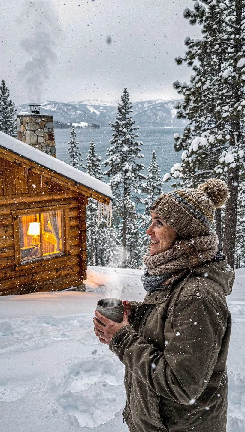 Пейзаж с горами и озером, отражающим закат в национальном парке США.